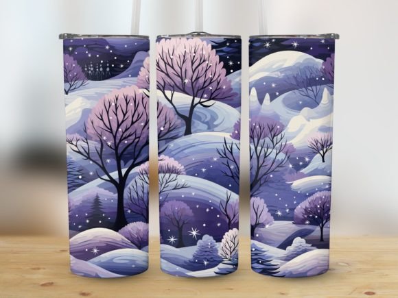 20oz Purple Winterland Tumber Wrap: Graphics for Crafts