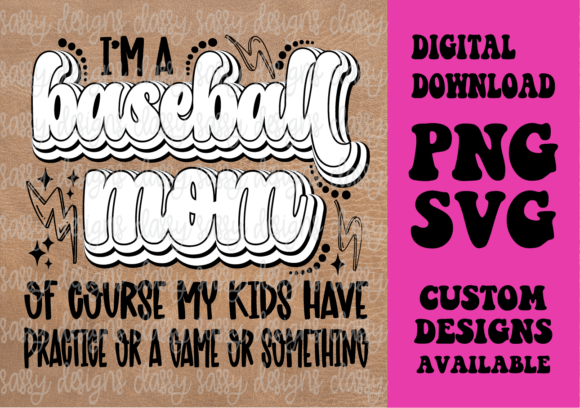 Baseball Mom Graphics for Crafts