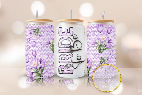 Bride to Be Glitter Libbey Glass Wrap: Graphics for Crafts & Celebration