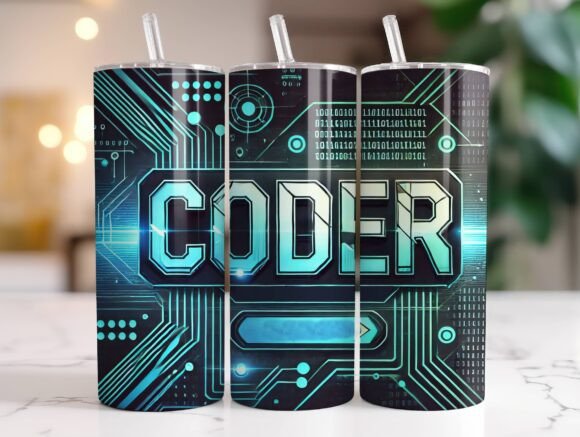 Computer Coder Tumbler Wrap Graphics