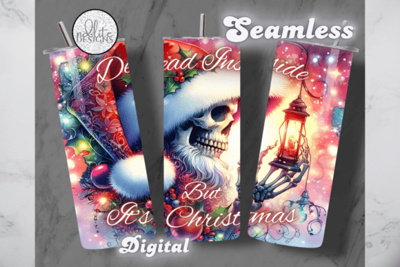 Dead Inside Christmas Tumbler Wrap: Graphics for Bold Tumbler Wraps