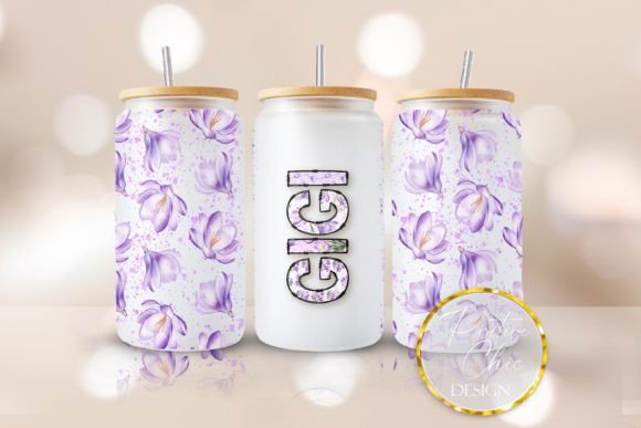 Gigi Libbey Glass Can Wrap UVDTF PNG: Graphics for Crafts