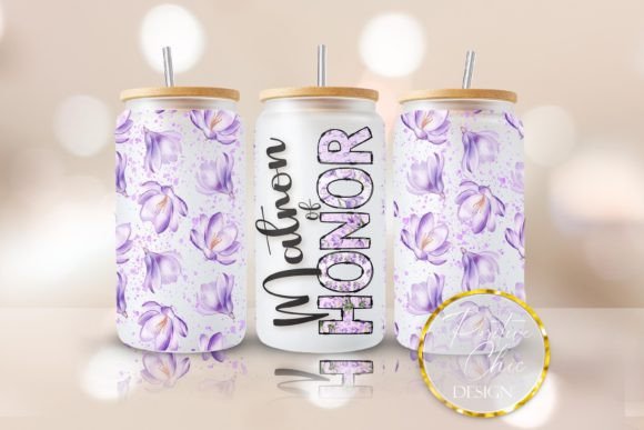 Matron of Honor Libbey Glass Wrap UVDTF: Graphics for Crafts-Driven Branding