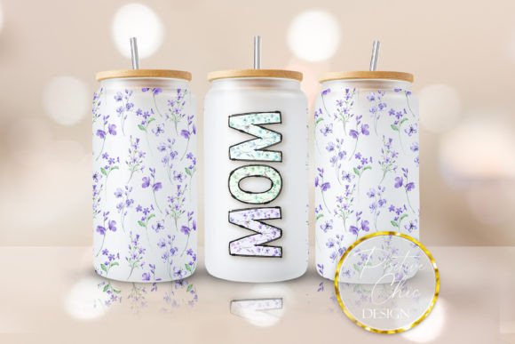 Mom Libbey Can Wrap Floral UVDTF PNG