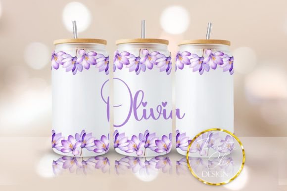 Personalized Purple Libbey Glass Wrap: Graphics for Crafts