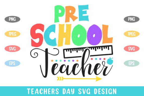 Pre School Teacher Colorful Teachers Day