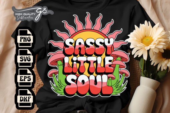 Sassy Little Soul Vintage Hippie SVG: Graphics for Crafts & Creative Brands