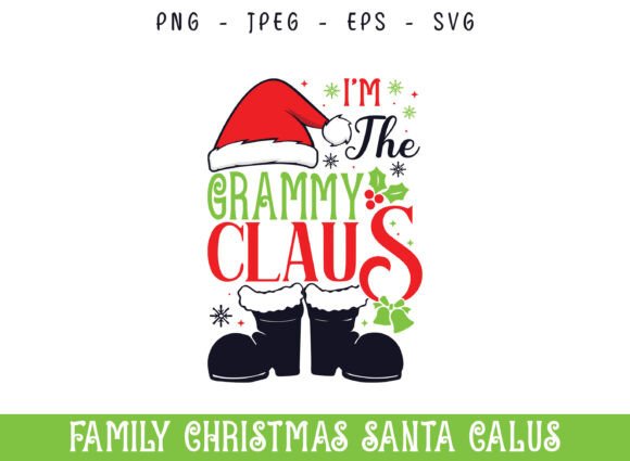The Grammy Santa Claus Christmas Design: Graphics for Crafts