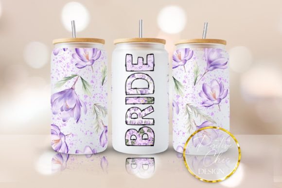 Wedding Bride Libbey Glass Wrap PNG: Graphics for Crafts-Driven Branding
