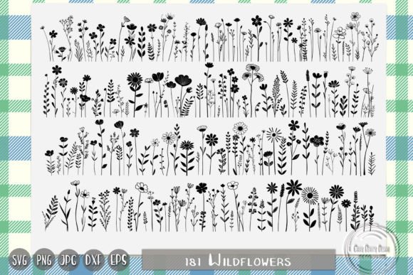 Wildflower in Field Graphics for Crafts
